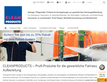 Tablet Screenshot of cleanproducts.de